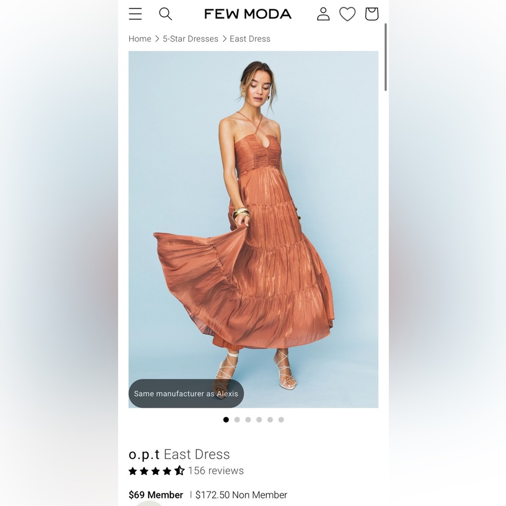 Few Moda o.p.t Strapless Copper Maxi Dress